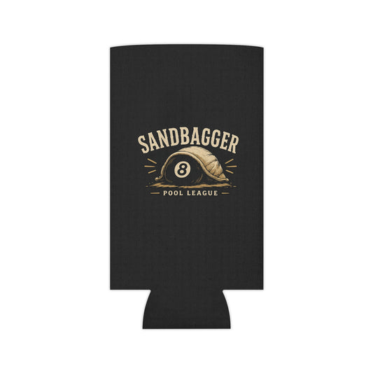 Sandbagger Pool League Can Cooler – 8-Ball Billiards Drink Koozie