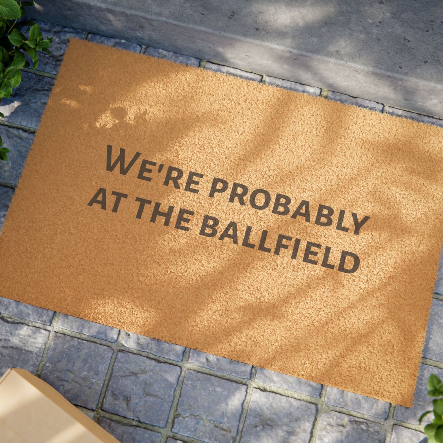 We're Probably at the Ballfield Sports Welcome Mat