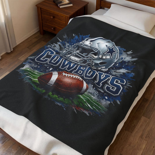 Dallas Cowboys Velveteen Plush Blanket
