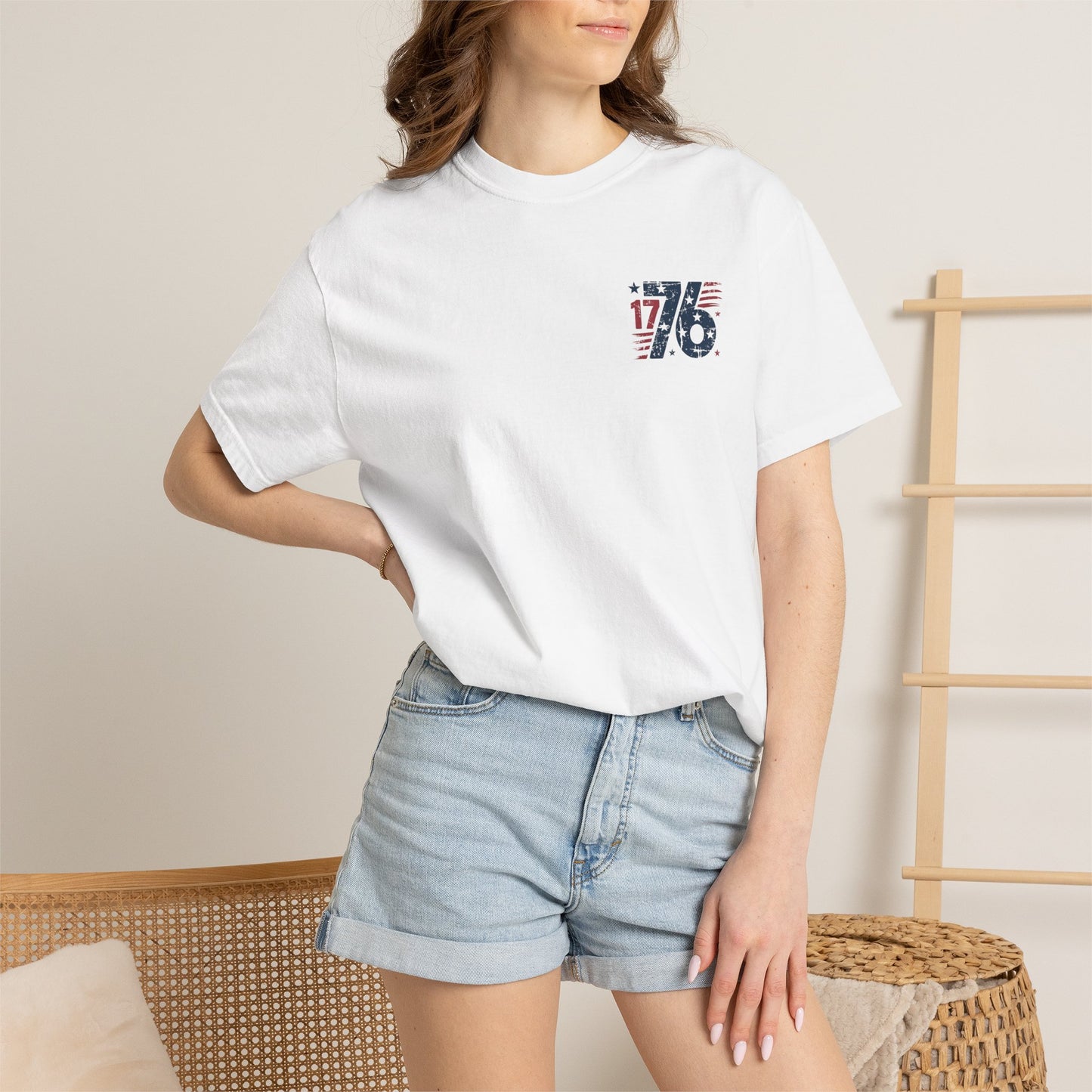 Land of the Free Because of the Brave T-Shirt – Patriotic 1776 USA Tee