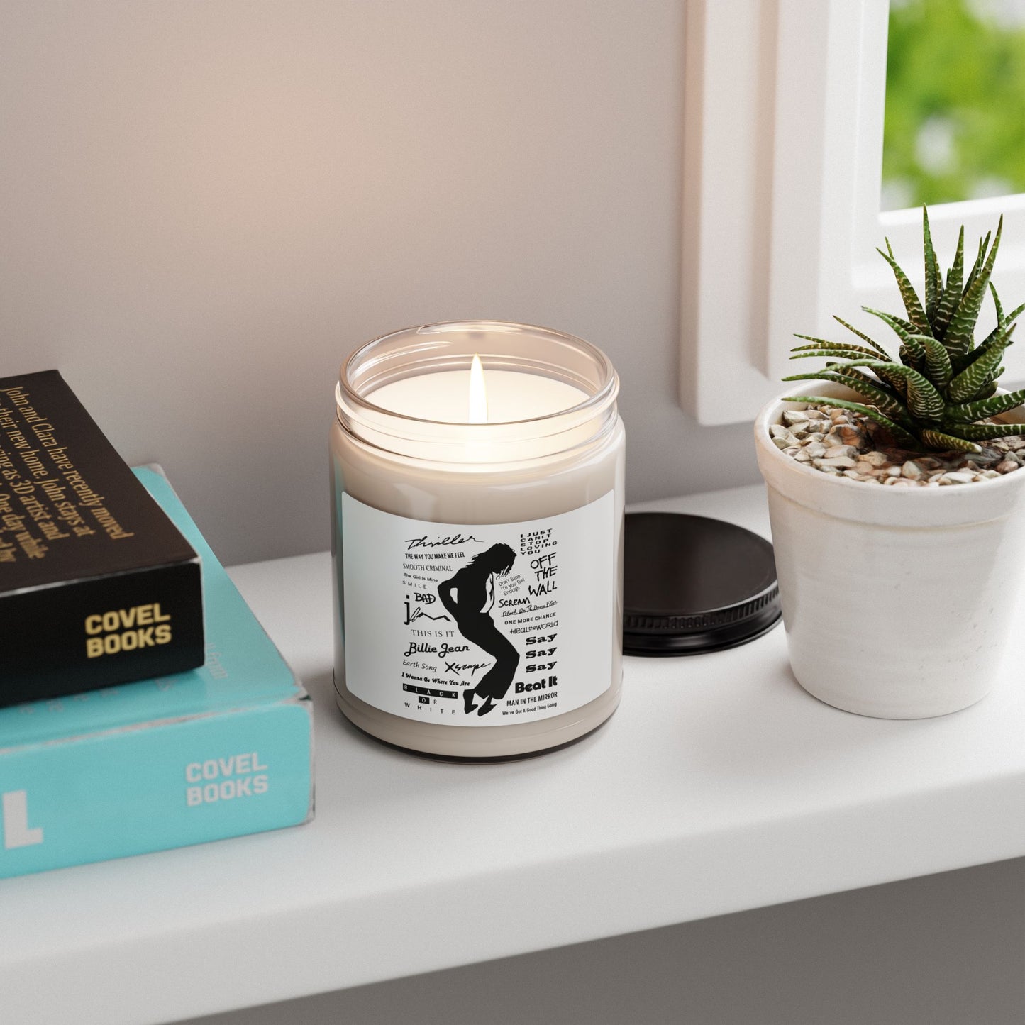 Michael Jackson Tribute Scented Soy Candle — 9oz Music Lyrics Jar