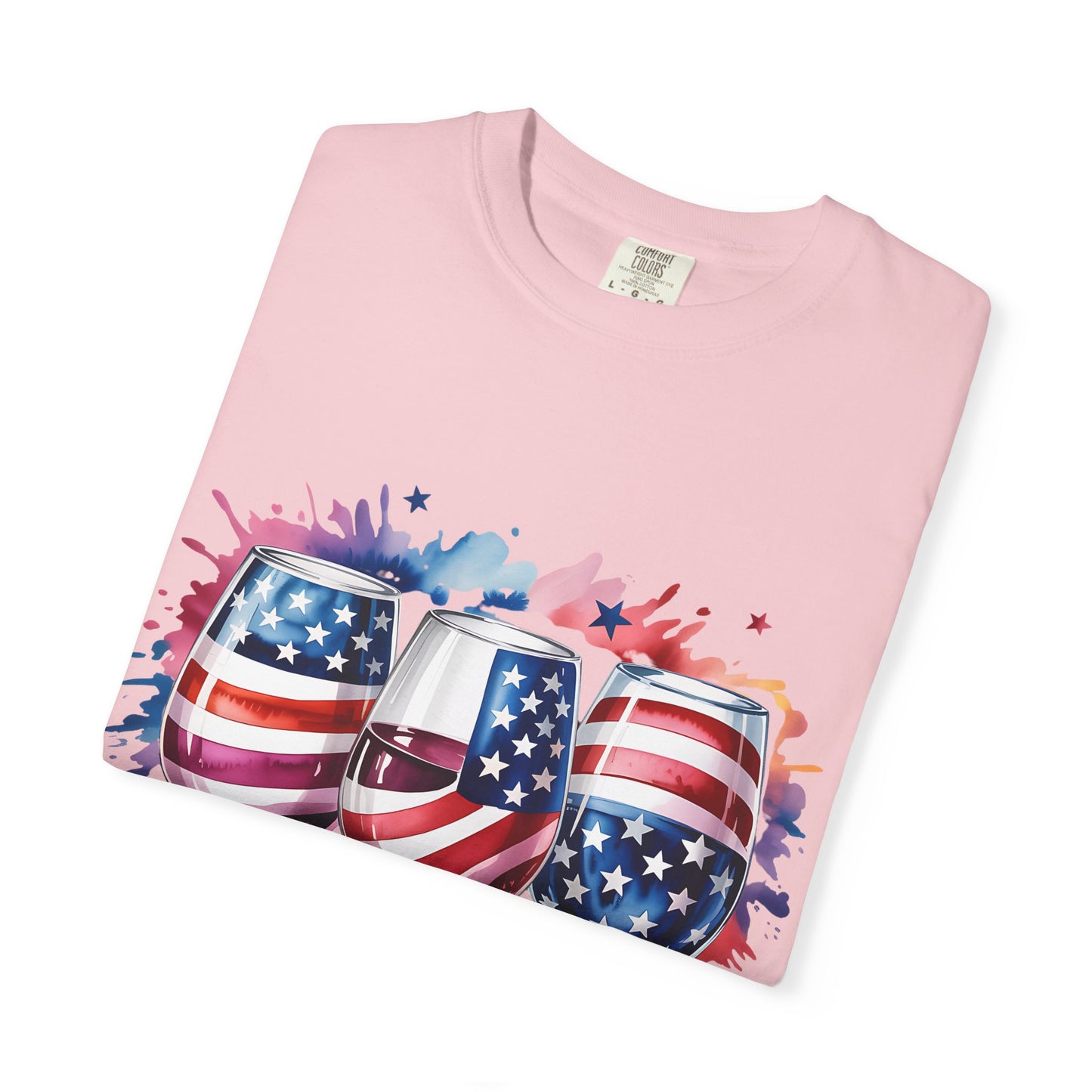 Patriotic Wine T-Shirt — "Red Wine & Blue" 4th of July Graphic Tee