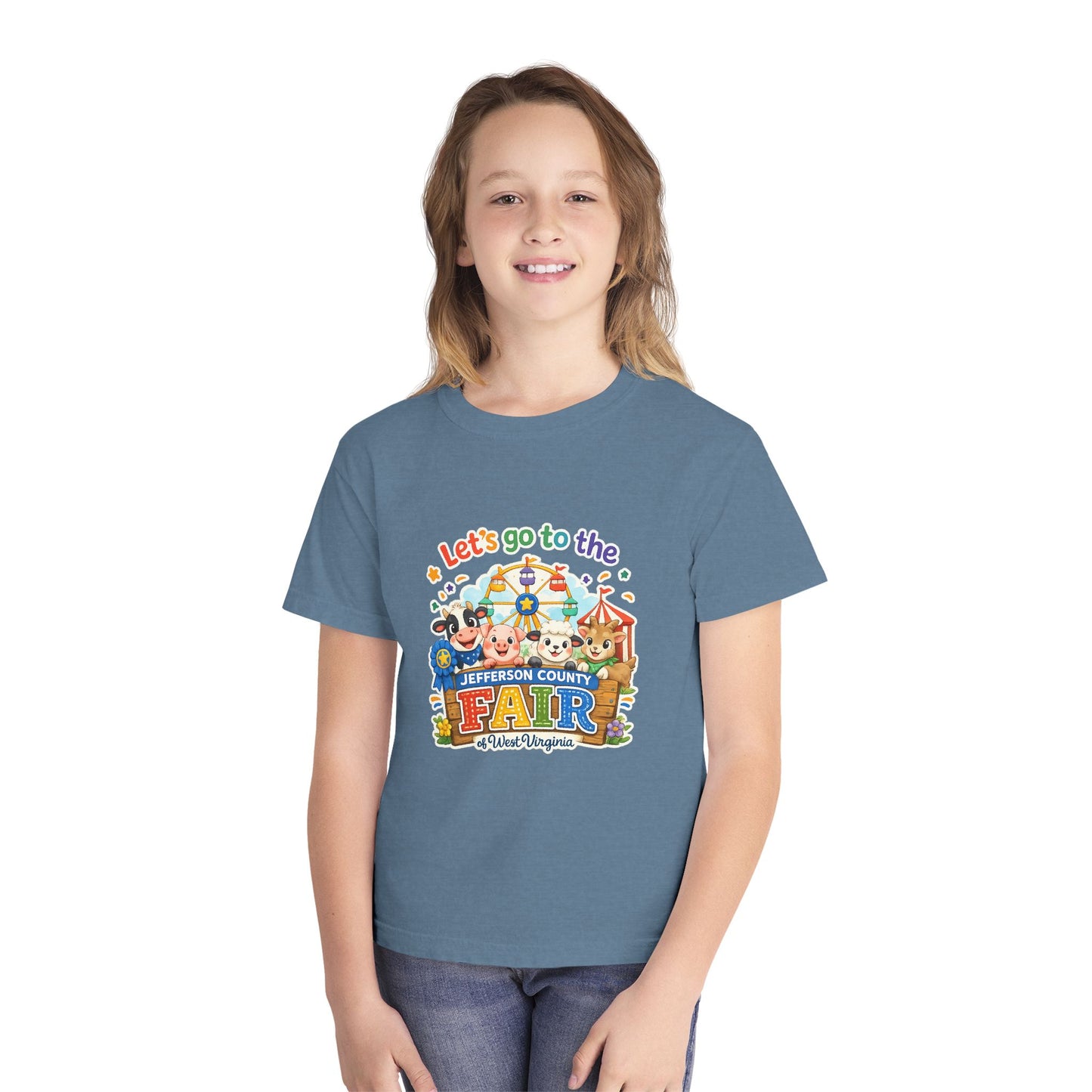 Jefferson County Fair Colorful Carnival Youth Tee
