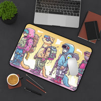Retro Astronaut Cat Gaming Mouse Pad