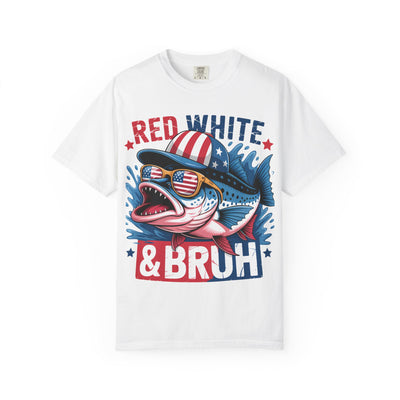 Red White & Bruh Patriotic Shark T-Shirt