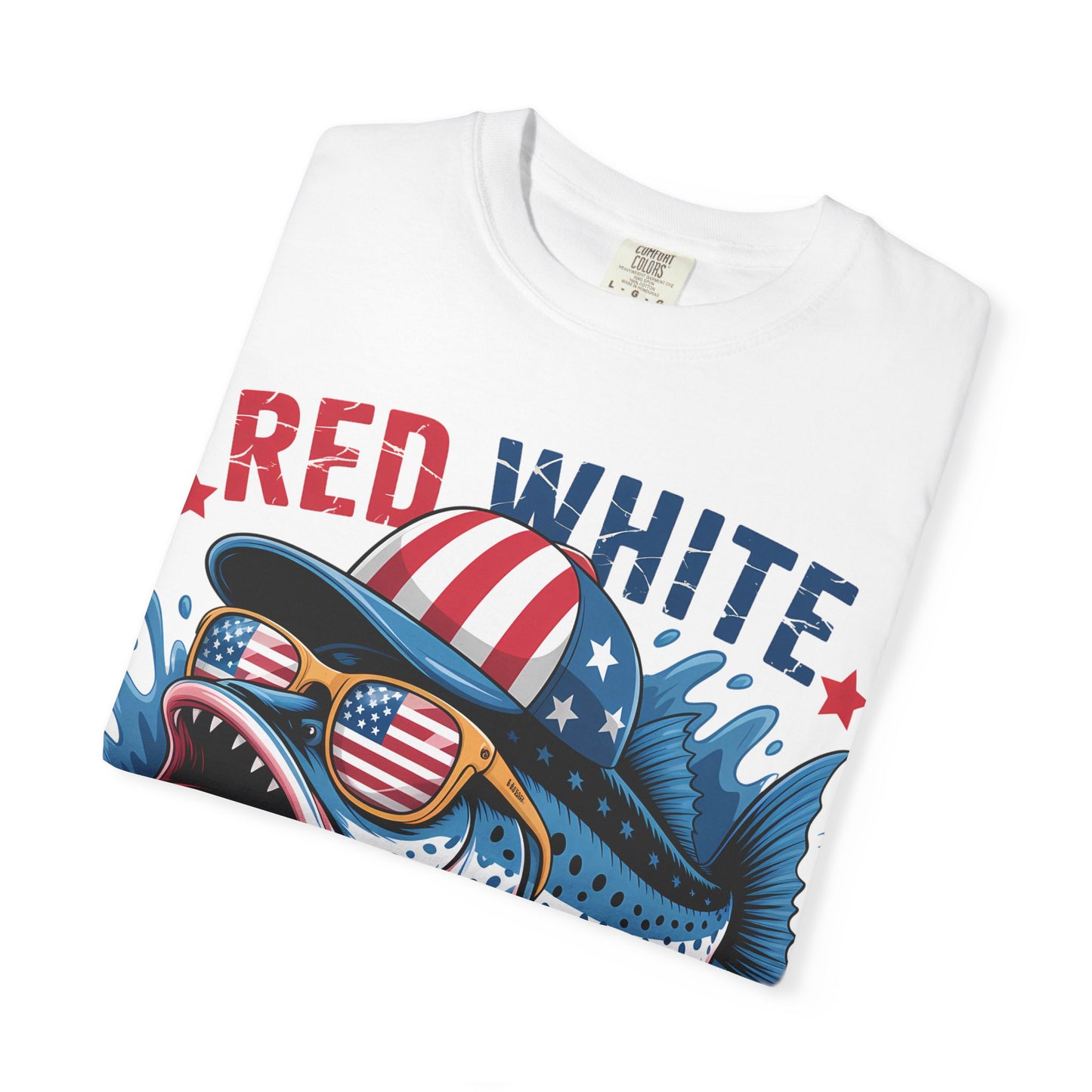 Red White & Bruh Patriotic Shark T-Shirt