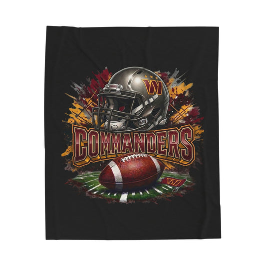Commanders Football Velveteen Plush Blanket