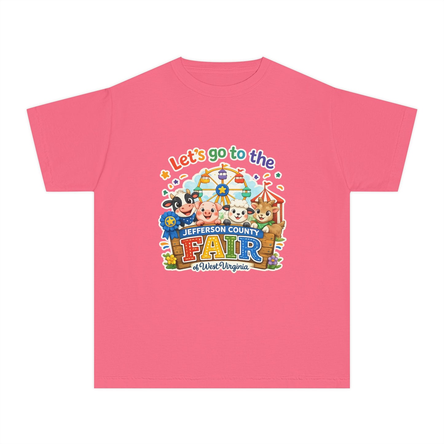 Jefferson County Fair Colorful Carnival Youth Tee