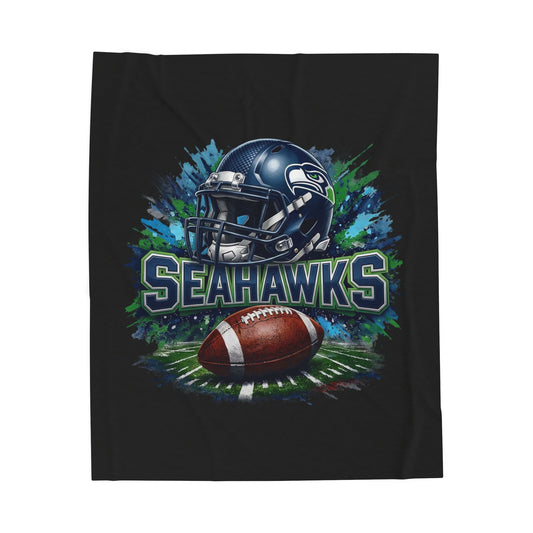 Seahawks Football Velveteen Plush Blanket