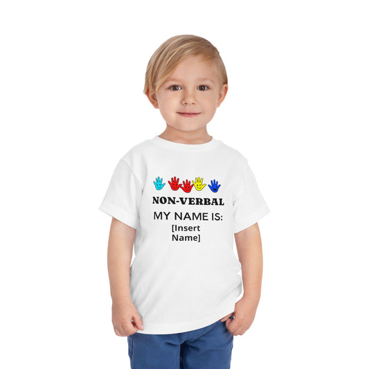 Toddler Non-Verbal My Name is (Add Name) Tee