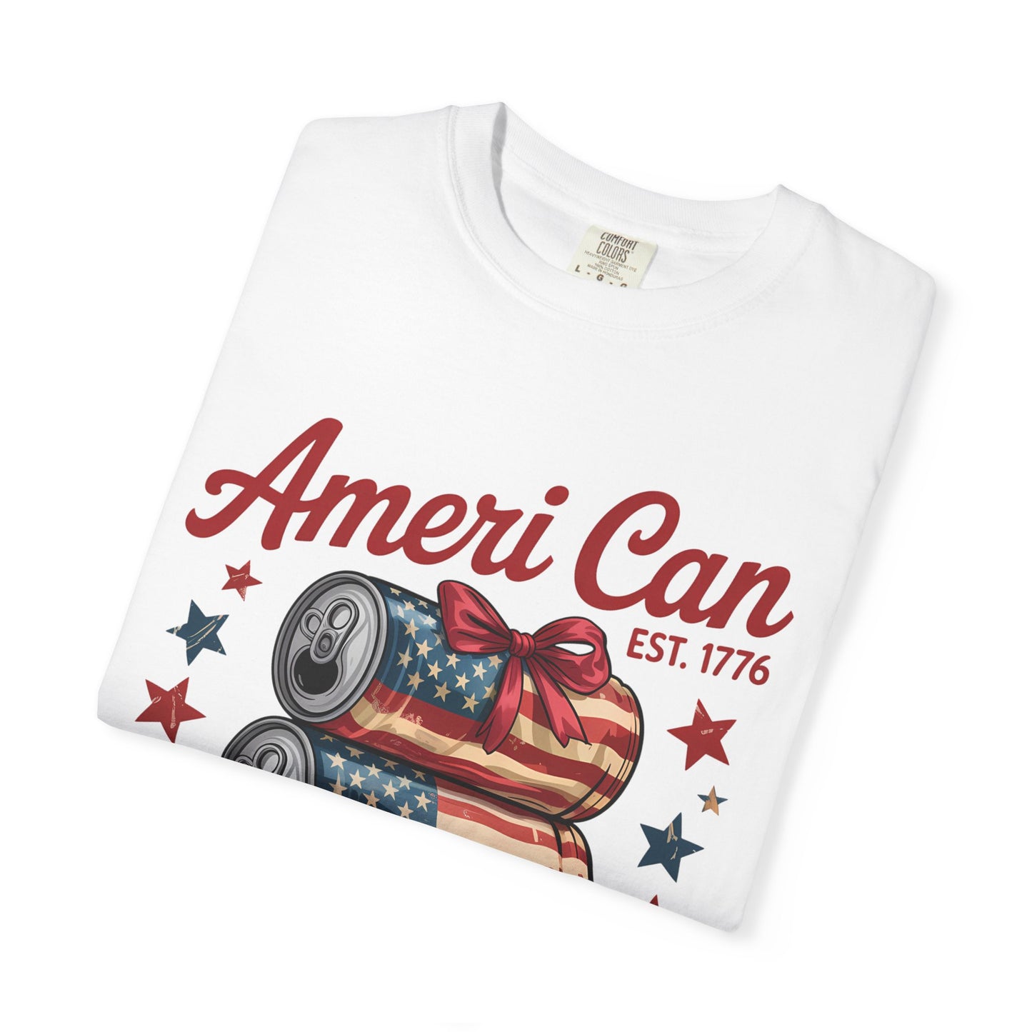 Ameri-Can Flag Soda Can T-Shirt — Patriotic Fourth of July Tee