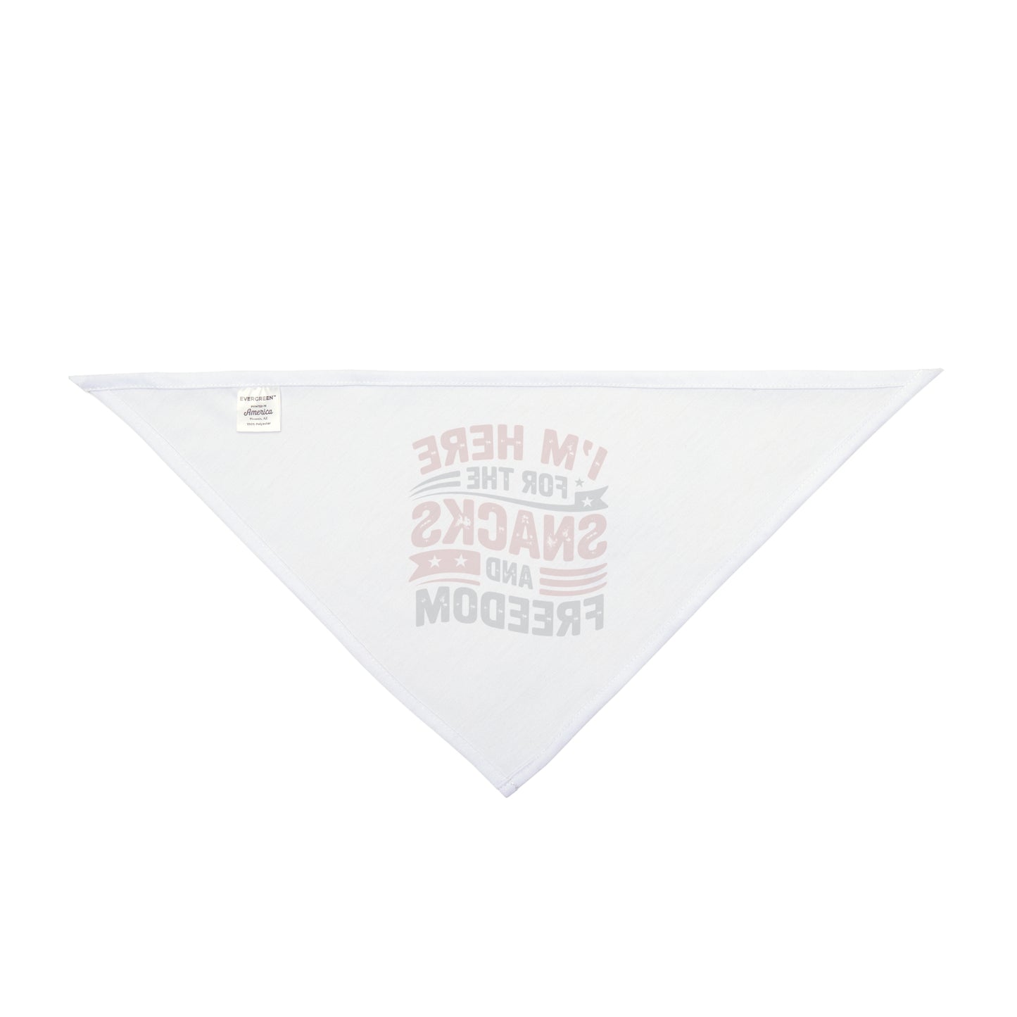 Pet Bandana - "I'm Here for the Snacks and Freedom" Patriotic Dog Bandana (4th of July, Memorial Day)