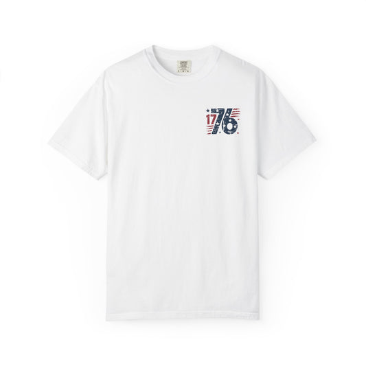 Land of the Free Because of the Brave T-Shirt – Patriotic 1776 USA Tee