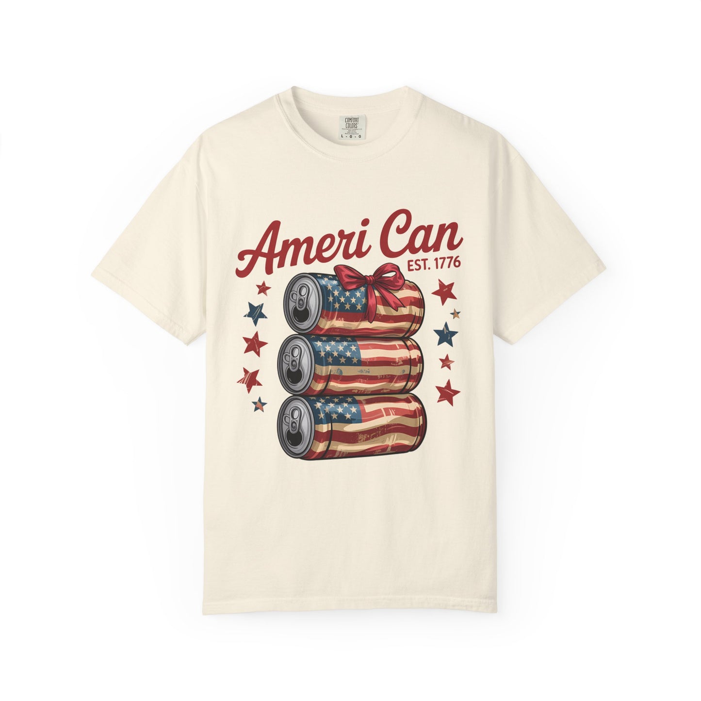 Ameri-Can Flag Soda Can T-Shirt — Patriotic Fourth of July Tee