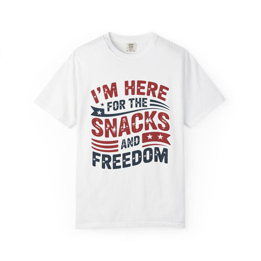 Snacks and Freedom T-Shirt — Patriotic Fourth of July Tee