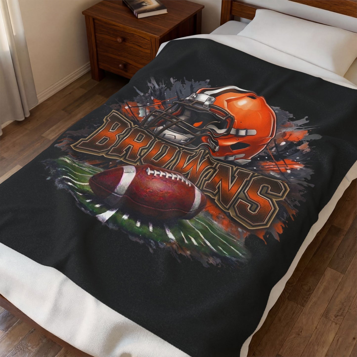 Cleveland Browns Velveteen Plush Blanket
