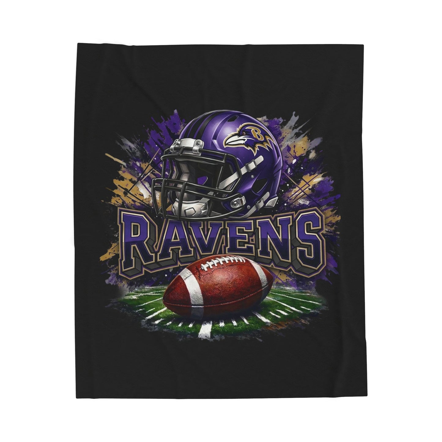 Baltimore Ravens Football Velveteen Plush Blanket