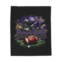 Baltimore Ravens Football Velveteen Plush Blanket