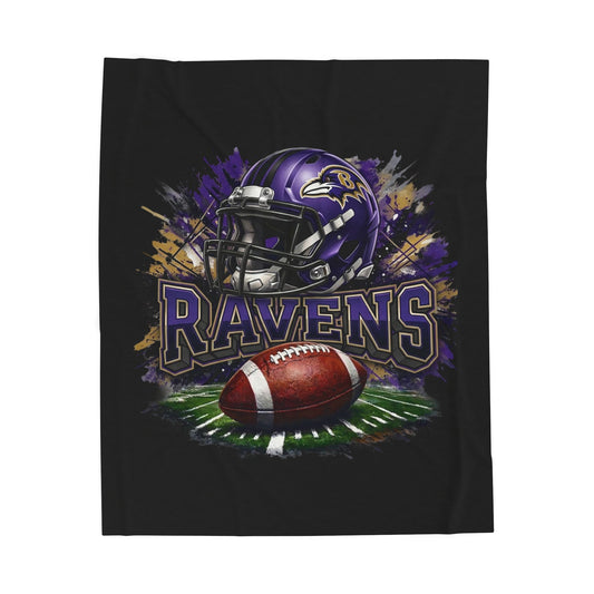 Baltimore Ravens Football Velveteen Plush Blanket