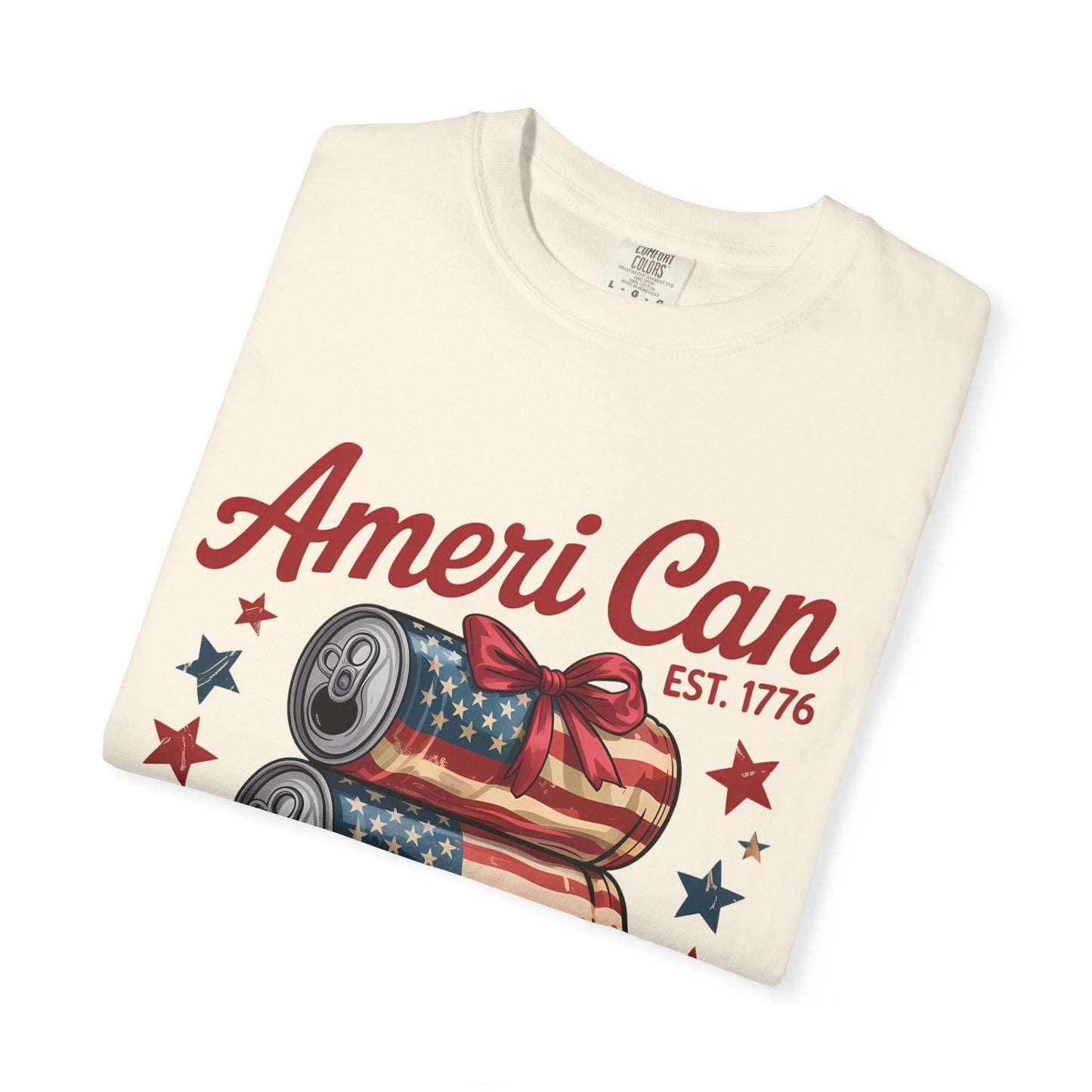 Ameri-Can Flag Soda Can T-Shirt — Patriotic Fourth of July Tee
