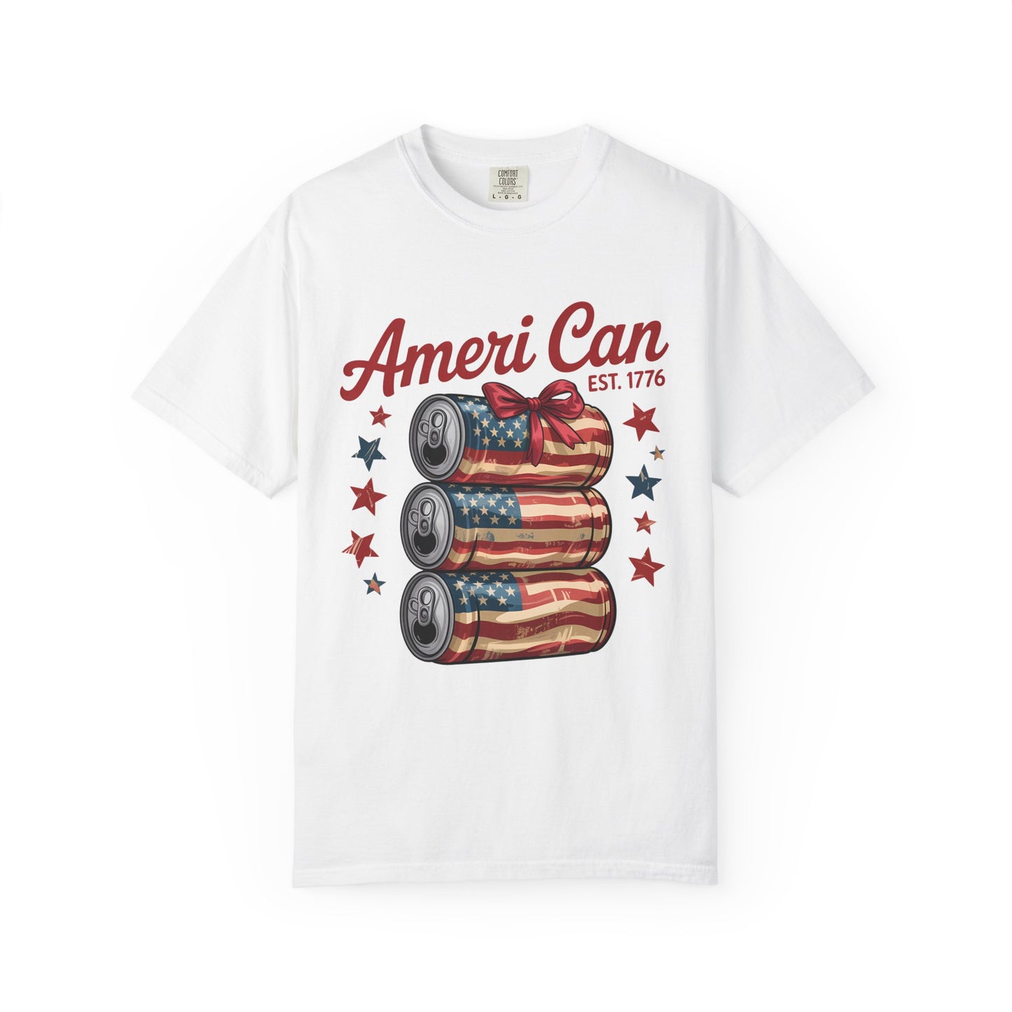Ameri-Can Flag Soda Can T-Shirt — Patriotic Fourth of July Tee
