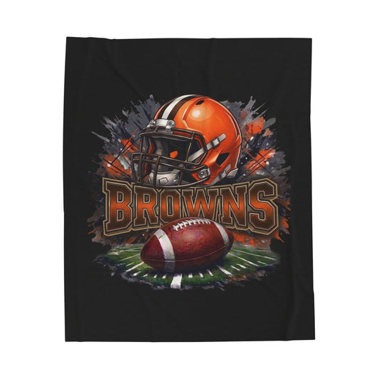Cleveland Browns Velveteen Plush Blanket