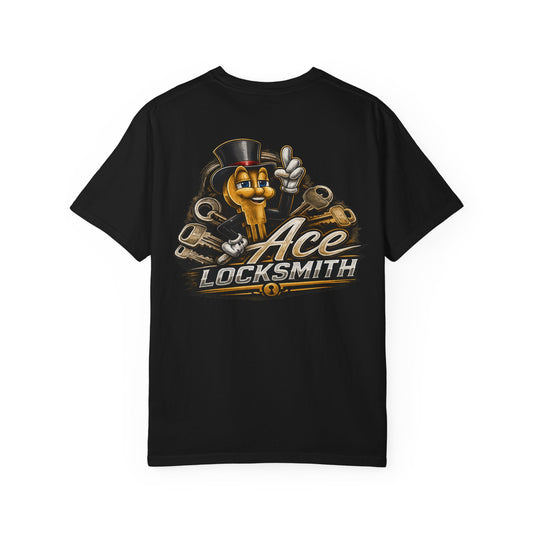 Locksmith T-Shirt — "Ace Locksmith" Vintage Mascot Tee